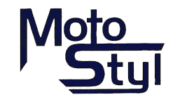 Logo Moto Styl en bleu marine sur fond blanc avec un graphisme moderne et une lettre S stylisée.