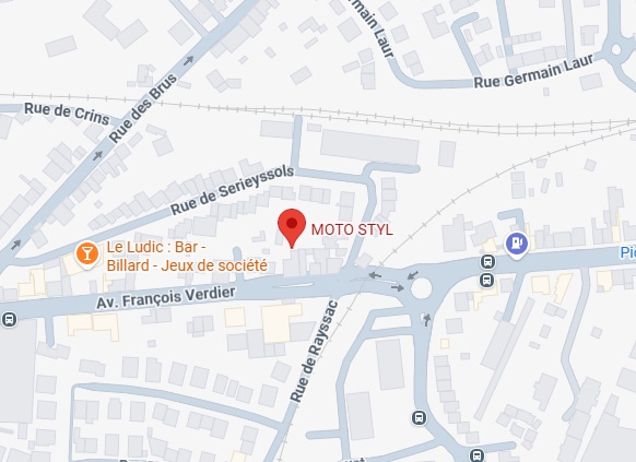 Moto Styl à Albi : Plan d'accès Avenue François Verdier Plan d'accès Moto Styl à Albi sur l'Avenue François Verdier près du bar Le Ludic et de la Rue de Rayssac.